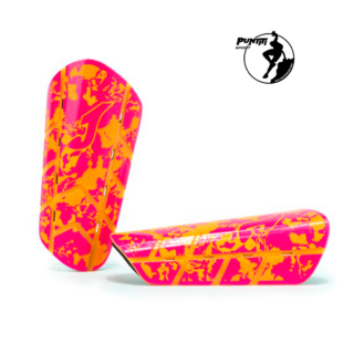 ESPINILLERAS DE FUTBOL JOMA PANTHER ROSA FLÚOR NARANJA FLÚOR